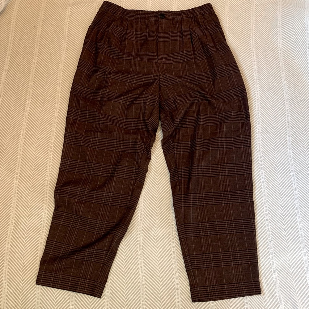 Madewell flannel taper leg pants-M